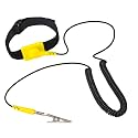 Kingwin Anti Static Wrist Strap Yellow Adjustable ESD Wrist Band with Grounding Cord Bracelet for PC Building, Electronics Repair, Computer Assembly, Laptop, DIY Tech, Static Electricity Protection
