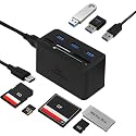 Kingwin USB C Hub Adapter w/ Card Reader Write &amp; USB 3.0 HUB - Thunderbolt 3 Supports High Speed SD MS Micro M2 CF For Macbook, Laptop, Desktop type-c