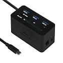 Kingwin USB HUB Adapter w/Memory Card Reader Writer & USB 3.0 HUB - Thunderbolt 3 Supports High Speed SD Micro CF Card ehternet, 4k hdmi, 60W PDReader for MacBook, Laptop, Desktop - USB Cable 5 Gbps