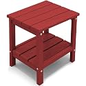 KINGYES Double Side Table, Adirondack End Table- Red