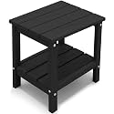 KINGYES Double Side Table, Adirondack End Table- Black