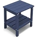 KINGYES Double Side Table, Adirondack End Table- Navy