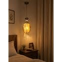 kinis Amber Glass Pendant Light for Ceiling | Modern Hanging Lamp for Dining Room, Living Room, Kitchen Island, Bedroom, Cafe, Restaurant & Home Décor (Pack of 1, with Bulb)