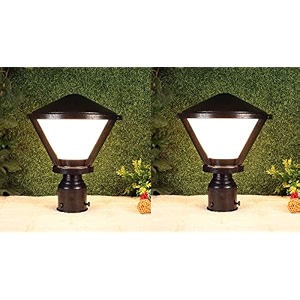 kinis black treepad modern shape pole lampgate lightoutdoor lampoutdoor lightpillar light for outdoor home pack of 2