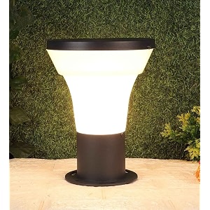 kinis grey and milky simba shape pole lampgate lightoutdoor lampoutdoor lightpillar light for outdoor home pack of 1 without bulb