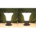 kinis Grey and Milky Simba Shape Pole Lamp/Gate Light/Outdoor Lamp/Outdoor Light/Pillar Light for Outdoor Home (Pack of 2, Without Bulb)