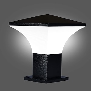 kinis metal modern shape pole lampgate lightoutdoor lampoutdoor lightpillar light for outdoor home hut top design black and milky pack of 1 without bulb