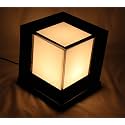 kinis Modern Shape Pole Lamp/Gate Light/Outdoor Lamp/Outdoor Light/Pillar Light for Outdoor Home, Cube Shape, Black and Milky (Pack of 1, Without Bulb)