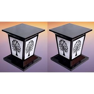 kinis modern shape pole lampgate lightoutdoor lampoutdoor lightpillar light for outdoor home step shape black pack of 1 without bulb