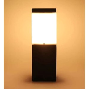 kinis modern shape pole lampgate lightoutdoor lampoutdoor lightpillar light for outdoor home square design grey and milky pack of 1 without bulb