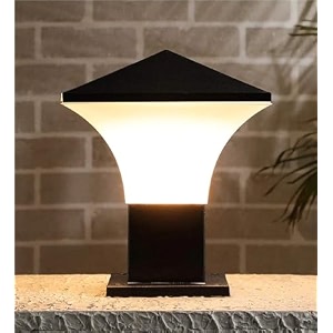 kinis modern shape pole lampgate lightoutdoor lampoutdoor lightpillar light for outdoor home slanted design black and milky pack of 1 with bulb