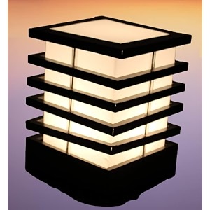 kinis modern shape pole lampgate lightoutdoor lampoutdoor lightpillar light for outdoor home modern shape black and milky pack of 1 with bulb