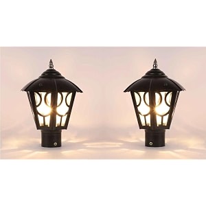 kinis modern shape pole lampgate lightoutdoor lampoutdoor lightpillar light for outdoor home traditional design black and clear pack of 1 without bulb