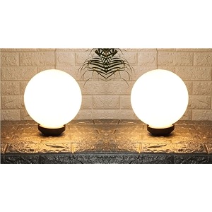 kinis modern shape pole lampgate lightoutdoor lampoutdoor lightpillar light for outdoor home doom shape milky pack of 2 with bulb