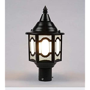 kinis modern shape pole lampgate lightoutdoor lampoutdoor lightpillar light for outdoor home unique top design black and clear pack of 1 with bulb