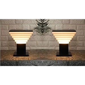 kinis modern shape pole lampgate lightoutdoor lampoutdoor lightpillar light for outdoor home down-stair design black pack of 2 with bulb