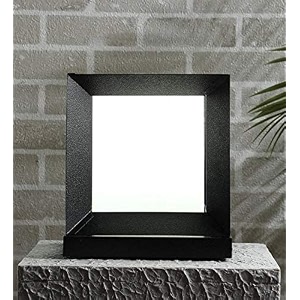 kinis modern shape pole lampgate lightoutdoor lampoutdoor lightpillar light for outdoor home square shape black and milky pack of 1 without bulb