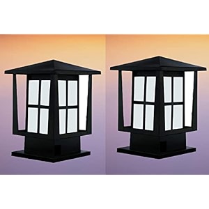 kinis modern shape pole lampgate lightoutdoor lampoutdoor lightpillar light for outdoor home home design black and milky pack of 2 without bulb