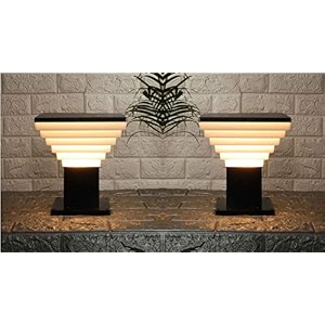 kinis modern shape pole lampgate lightoutdoor lampoutdoor lightpillar light for outdoor home down-stair design black pack of 2 without bulb
