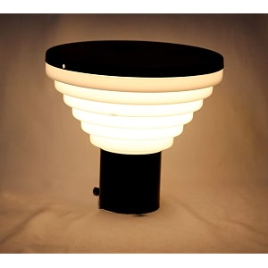 kinis modern shape pole lampgate lightoutdoor pillar light for home round step black pack of 1 without bulb