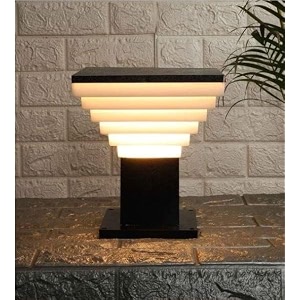 kinis modern shape pole lampgate lightoutdoor lampoutdoor lightpillar light for outdoor home down-stair design black pack of 1 with bulb