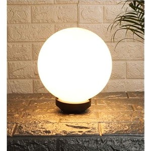 kinis modern shape pole lampgate lightoutdoor lampoutdoor lightpillar light for outdoor home doom shape milky pack of 1 with bulb