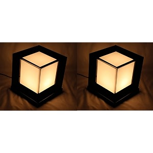 kinis modern shape pole lampgate lightoutdoor lampoutdoor lightpillar light for outdoor home cube shape black and milky pack of 2 without bulb