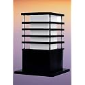 kinis Modern Shape Pole Lamp/Gate Light/Outdoor Lamp/Outdoor Light/Pillar Light for Outdoor Home, Cutting Shape, Black and Milky (Pack of 1, Without Bulb)