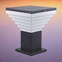 kinis Modern Shape Pole Lamp/Gate Light/Outdoor Lamp/Outdoor Light/Pillar Light for Outdoor Home, Step Shape, Black (Pack of 1, Without Bulb)