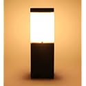 kinis Modern Shape Pole Lamp/Gate Light/Outdoor Lamp/Outdoor Light/Pillar Light for Outdoor Home, Square Design, Grey and Milky (Pack of 1, Without Bulb)