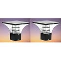 kinis Modern Shape Pole Lamp/Gate Light/Outdoor Lamp/Outdoor Light/Pillar Light for Outdoor Home, Duplex, Grey and Clear (Pack of 2, Without Bulb)