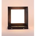 kinis Modern Shape Pole Lamp/Gate Light/Outdoor Lamp/Outdoor Light/Pillar Light for Outdoor Home, Square Shape, Black and Milky (Pack of 2, with Bulb)