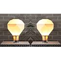 kinis Modern Shape Pole Lamp/Gate Light/Outdoor Lamp/Outdoor Light/Pillar Light for Outdoor Home, Jarkan Design, Milky (Pack of 2, Without Bulb)