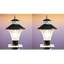 kinis Modern Shape Pole Lamp/Gate Light/Outdoor Lamp/Outdoor Light/Pillar Light for Outdoor Home, Tapper Design, Black and Clear (Pack of 2, Without Bulb)