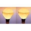 kinis Modern Shape Pole Lamp/Gate Light/Outdoor Lamp/Outdoor Light/Pillar Light for Outdoor Home, Football Design, Milky (Pack of 2, Without Bulb)