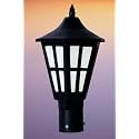 kinis Modern Shape Pole Lamp/Gate Light/Outdoor Lamp/Outdoor Light/Pillar Light for Outdoor Home, Round Design, Black and Clear (Pack of 1, with Bulb)