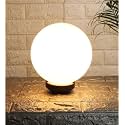kinis Modern Shape Pole Lamp/Gate Light/Outdoor Lamp/Outdoor Light/Pillar Light for Outdoor Home, Doom Shape, Milky (Pack of 1, with Bulb)