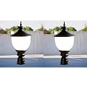 kinis Modern Shape Pole Lamp/Gate Light/Outdoor Lamp/Outdoor Light/Pillar Light for Outdoor Home, Round Design, Modern Shap (Pack of 2, with Bulb)
