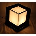 kinis Modern Shape Pole Lamp/Gate Light/Outdoor Lamp/Outdoor Light/Pillar Light for Outdoor Home, Cube Shape, Black and Milky (Pack of 1, with Bulb)