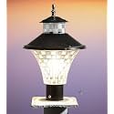 kinis Modern Shape Pole Lamp/Gate Light/Outdoor Lamp/Outdoor Light/Pillar Light for Outdoor Home, Tapper Design, Black and Clear (Pack of 1, Without Bulb)