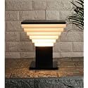 kinis Modern Shape Pole Lamp/Gate Light/Outdoor Lamp/Outdoor Light/Pillar Light for Outdoor Home, Down-Stair Design, Black (Pack of 1, with Bulb)
