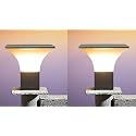 kinis Modern Shape Pole Lamp/Gate Light/Outdoor Lamp/Outdoor Light/Pillar Light for Outdoor Home, Tree001 Shape, Grey and Milky, (Pack of 2, with Bulb)