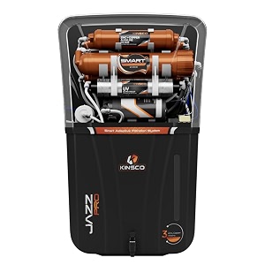kinsco aqua curvv isi mark copper zinc alkaline mineral ro 8 l ro  uf  uv  copper  alkaline  mineralizer water purifier black