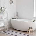 Kinton Crafts Classic Bath Runners (Pack of 1-60x140cm - 1900 GSM) Quick Drying Cotton Floor Mat Perfect for Hallway|Entrance|Bathroom|Anti Skid Floor Mat for Kitchen|Lint Free|Double Stitched-Grey