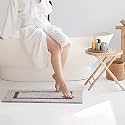Kinton Crafts Luxury Cotton Bath Mat (Pack of 1-50x80cm- 1900 GSM) Anti Skid|Super Absorbent|Rectangular|Non- Slippery|Soft &amp;Durable|Machine Wash|for Kitchen &amp; Bathroom- Grey