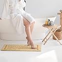 Kinton Crafts Luxury Popcorn Bath Mats (Pack of 1-50x80cm- 1900 GSM) Premium Cotton|Soft &amp; Durable|Machine Wash|Non-Slippery|Absorbent Floor Mat for Bathroom|Double Stitched-Brown