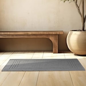 kinton crafts quick drying bath mats 50 x 80 cm 1000 gsm premium cotton soft amp durable machine wash non-slippery absorbent floor mat for bathroom classic double stitched seafoam bath mat