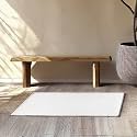 Kinton Crafts Luxury Quick Drying Bath Mats (Pack of 1-50x80cm-1000 GSM)|Premium Cotton|Soft &amp; Durable|Machine Wash|Absorbent Floor Mat for Bathroom|Classic Double Stitched- White