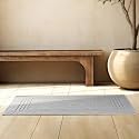 Kinton Crafts Quick Drying Bath Mats (50 x 80 CM) (1000 GSM), Premium Cotton, Soft &amp; Durable, Machine Wash, Non-Slippery, Absorbent Floor Mat for Bathroom, Classic Double Stitched Silver Bath Mat