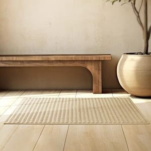 kinton crafts quick drying bath mats 50 x 80 cm 1000 gsm premium cotton soft amp durable machine wash non-slippery absorbent floor mat for bathroom classic double stitched taupe bath mat